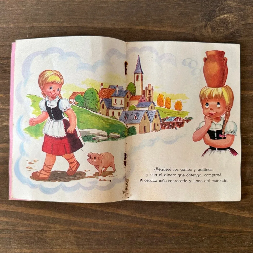 Vintage 1976 La lechera Spanish Childrens Book Coleccion Tres Patitos Busquets